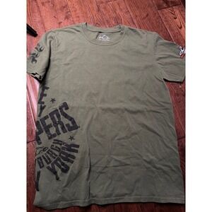 Orange County Choppers Mens T-Shirt Large Olive Green Biker Graphic Tee OCC NY